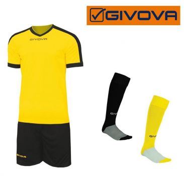 Givova Trikot Komplett-Set Revolution gelb-schwarz